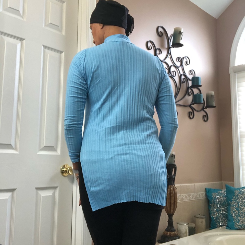 Light blue ribbed top - Picture 6 of 7